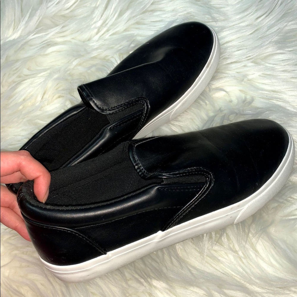 Black slip on shoes